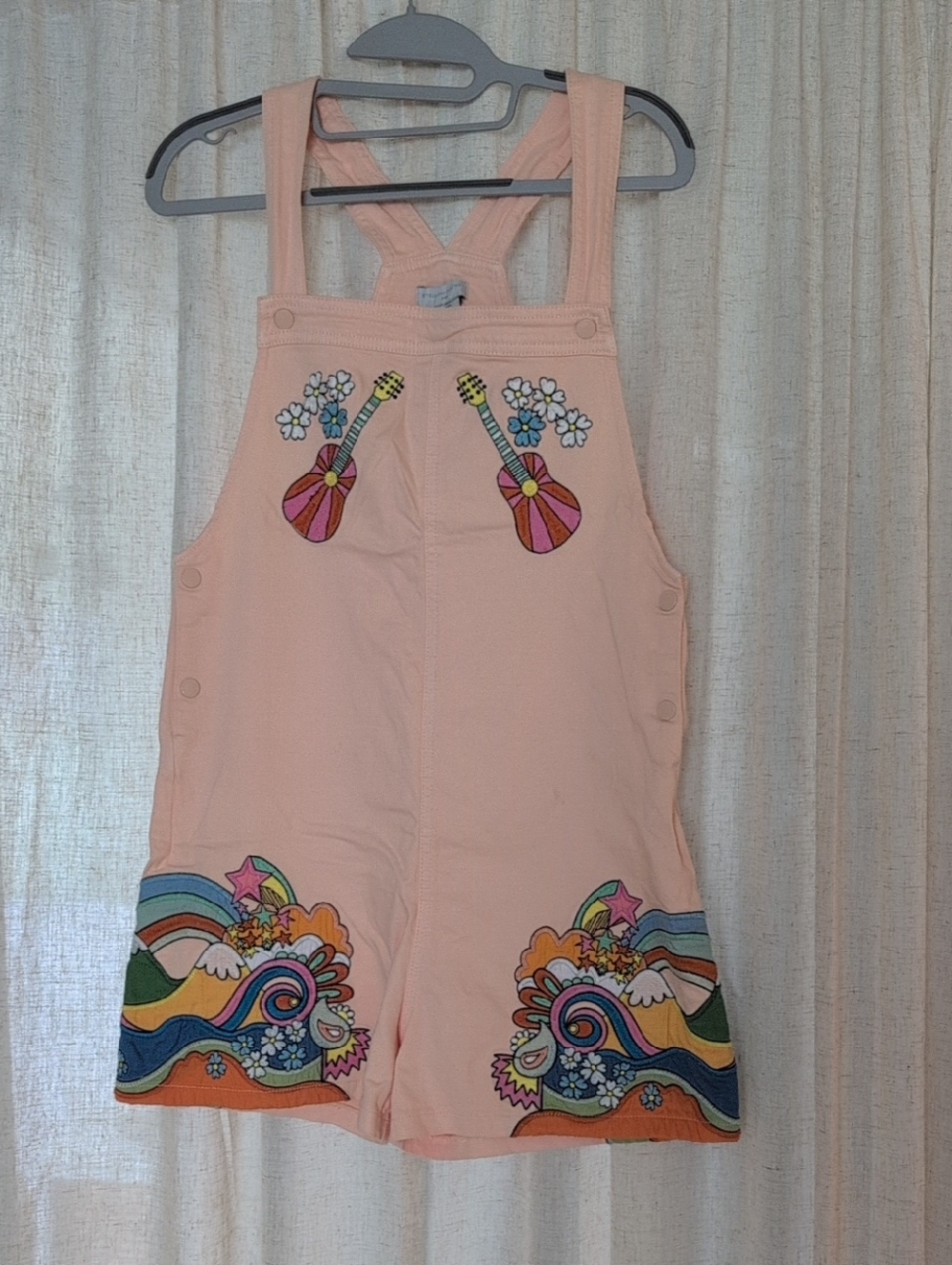 Stella McCartney Pink Guitar & Rainbow Shortalls
